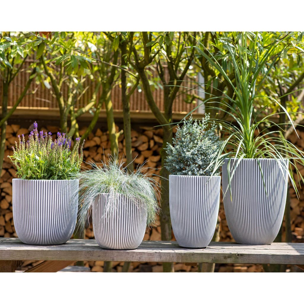 Jardinière Groove 43x41 cm ivoire