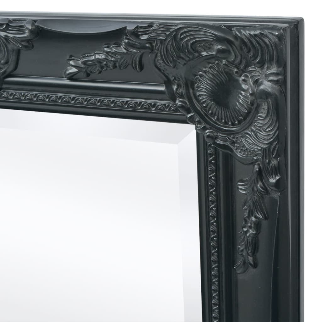 Miroir mural baroque noir
