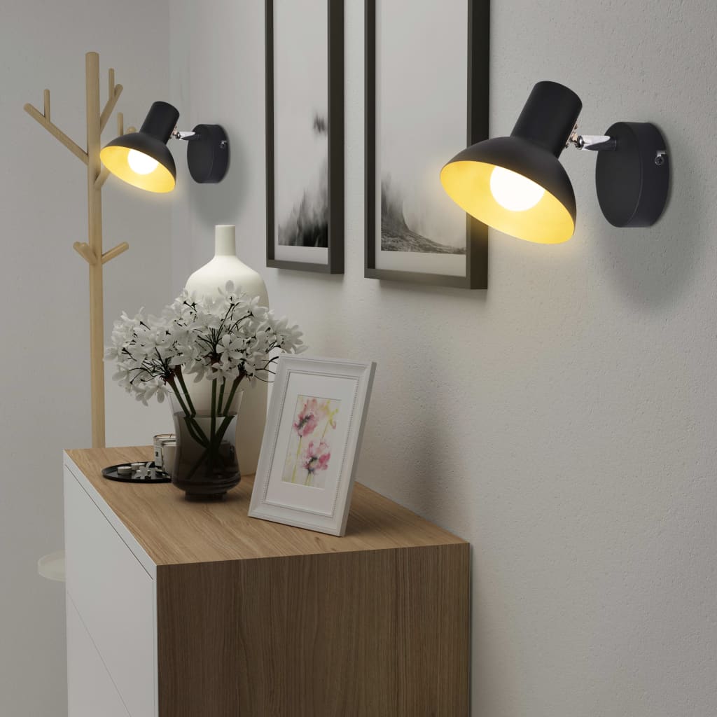 Lampe murale Noir et doré