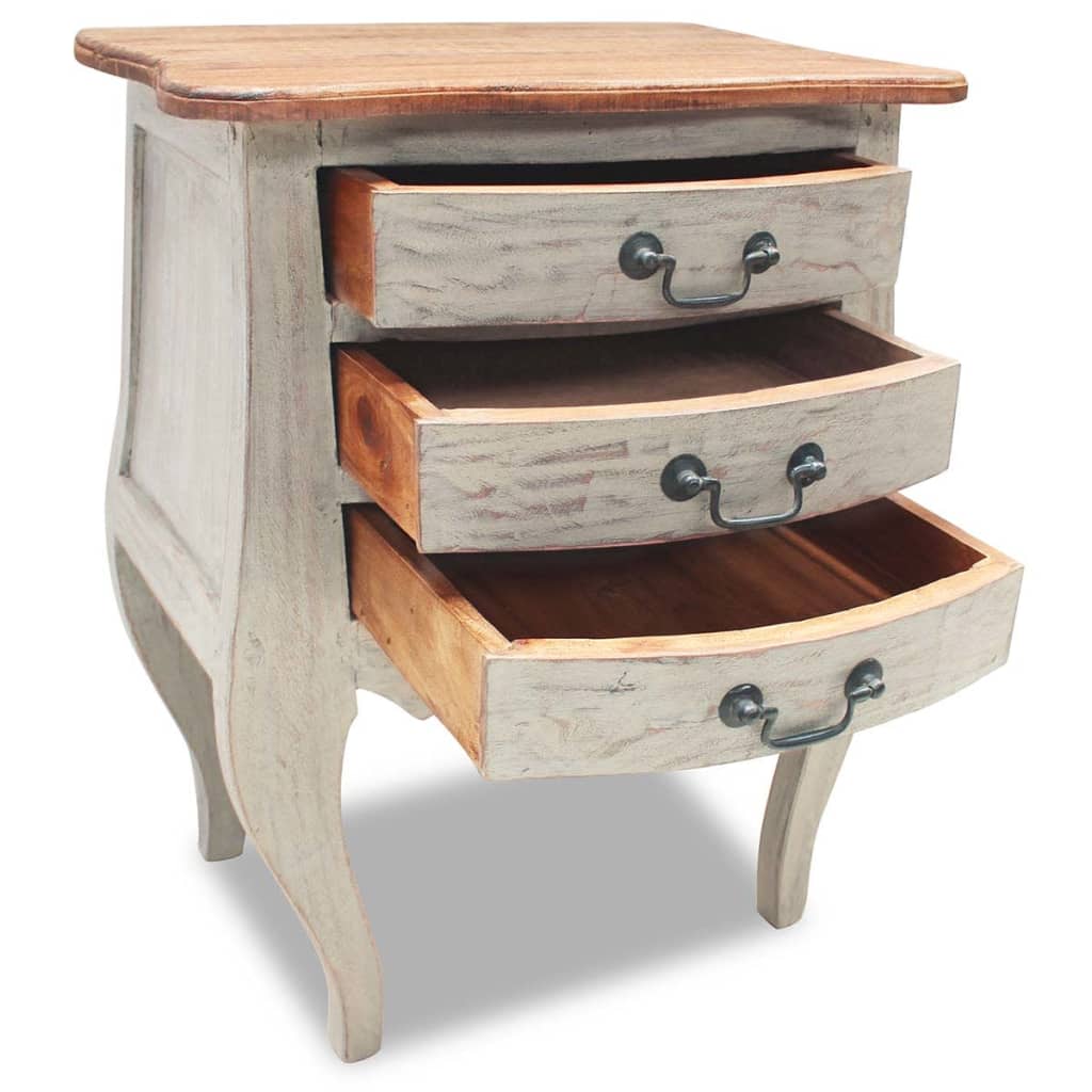 Table de chevet bois d'acajou