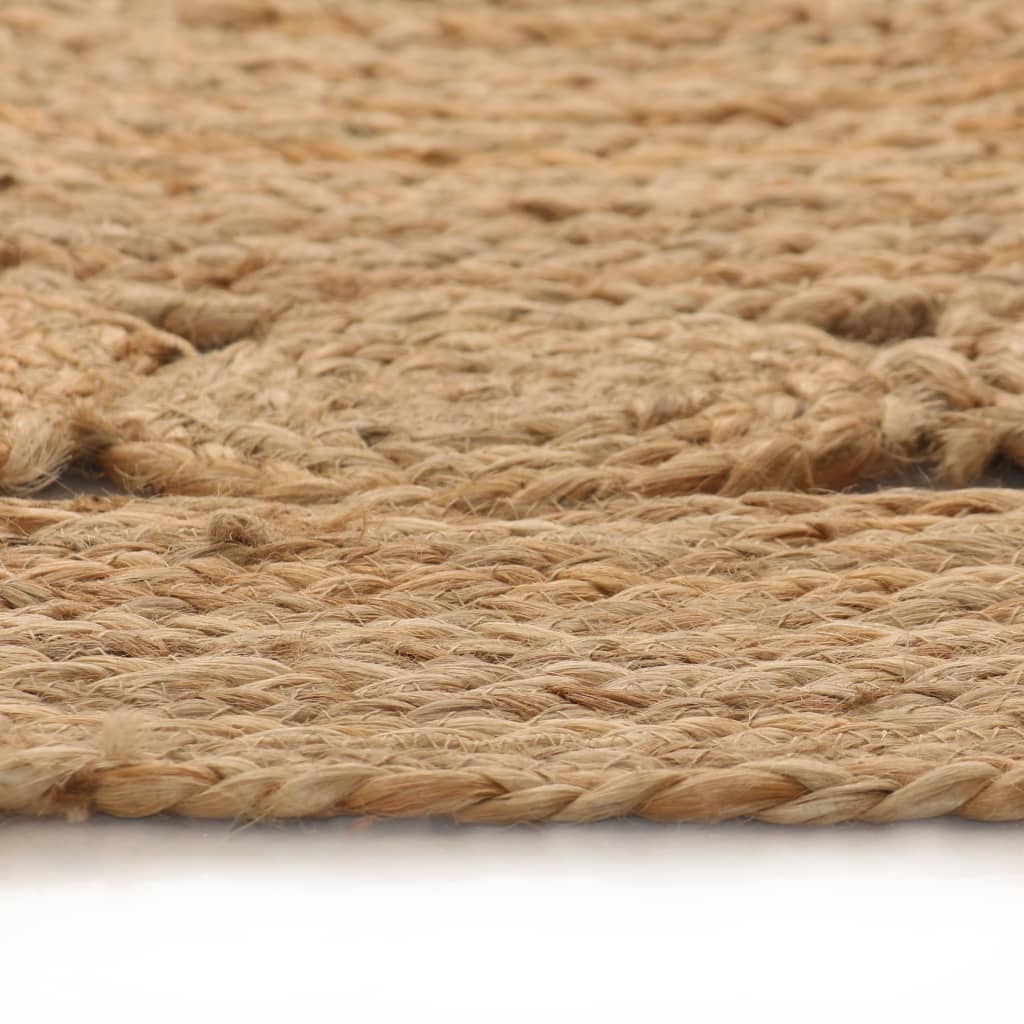 Tapis Jute design tressé rond
