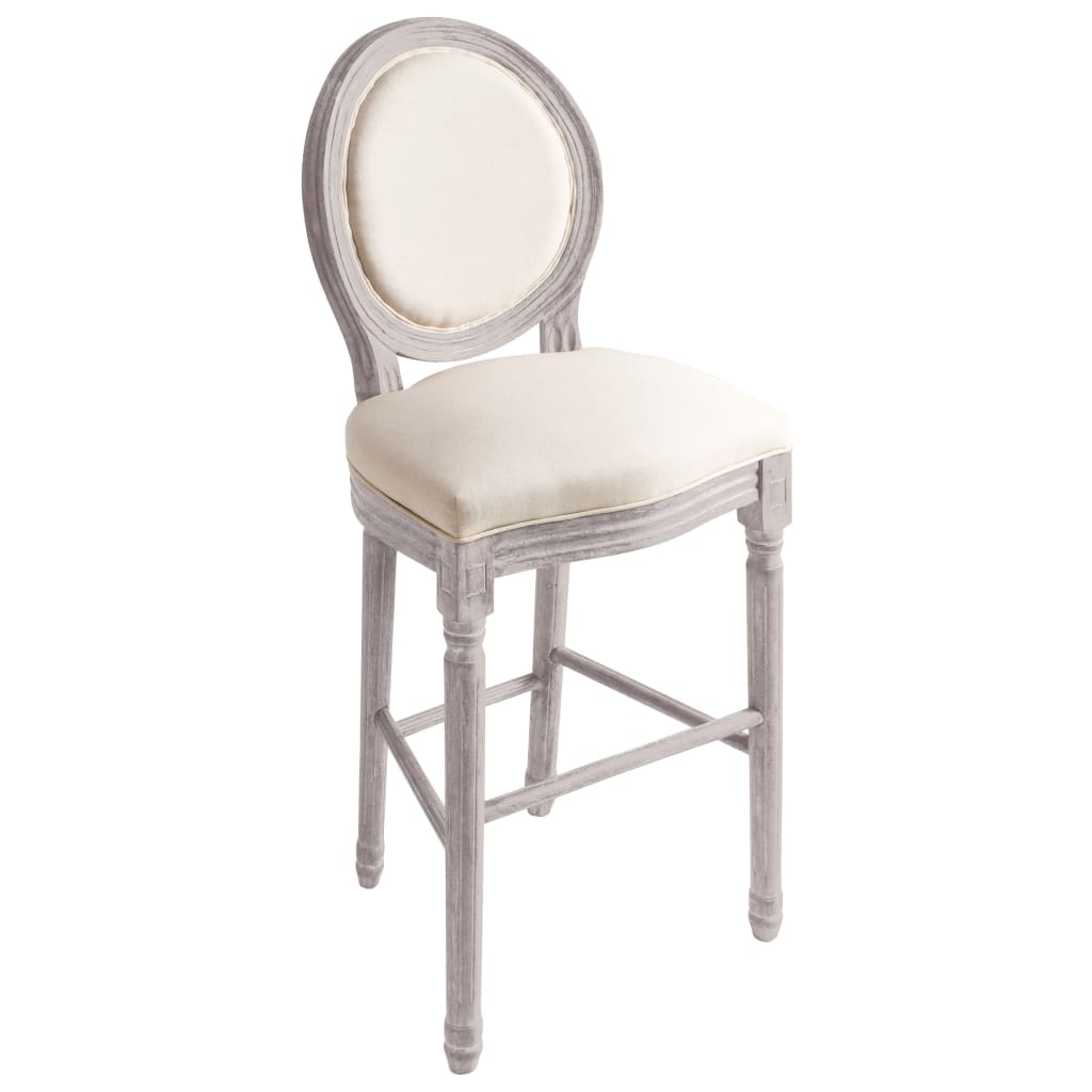 Tabourets de bar blanc lin