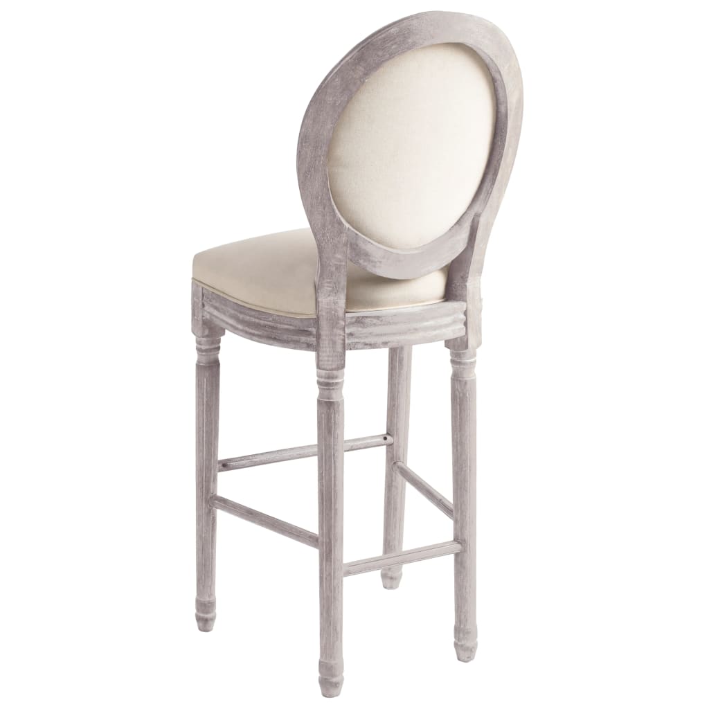 Tabourets de bar blanc lin