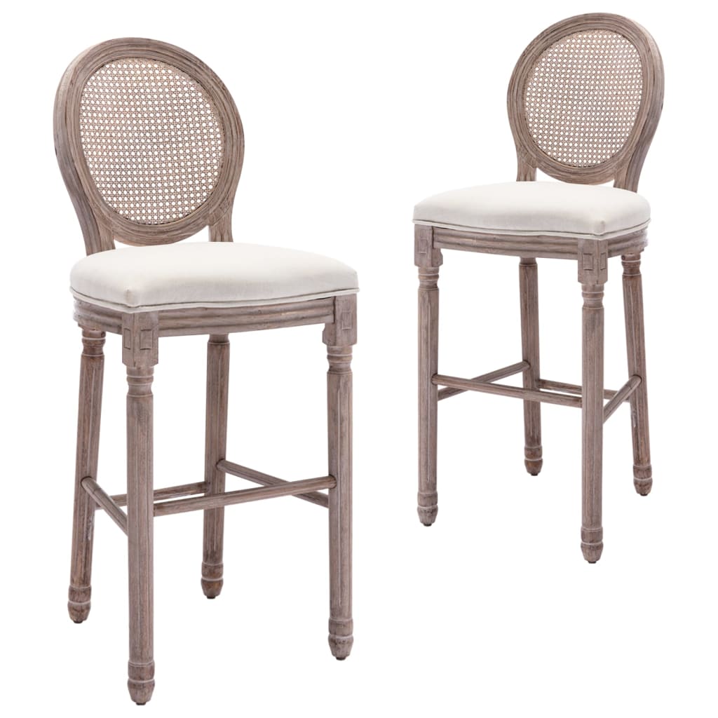 Tabourets de bar blanc lin