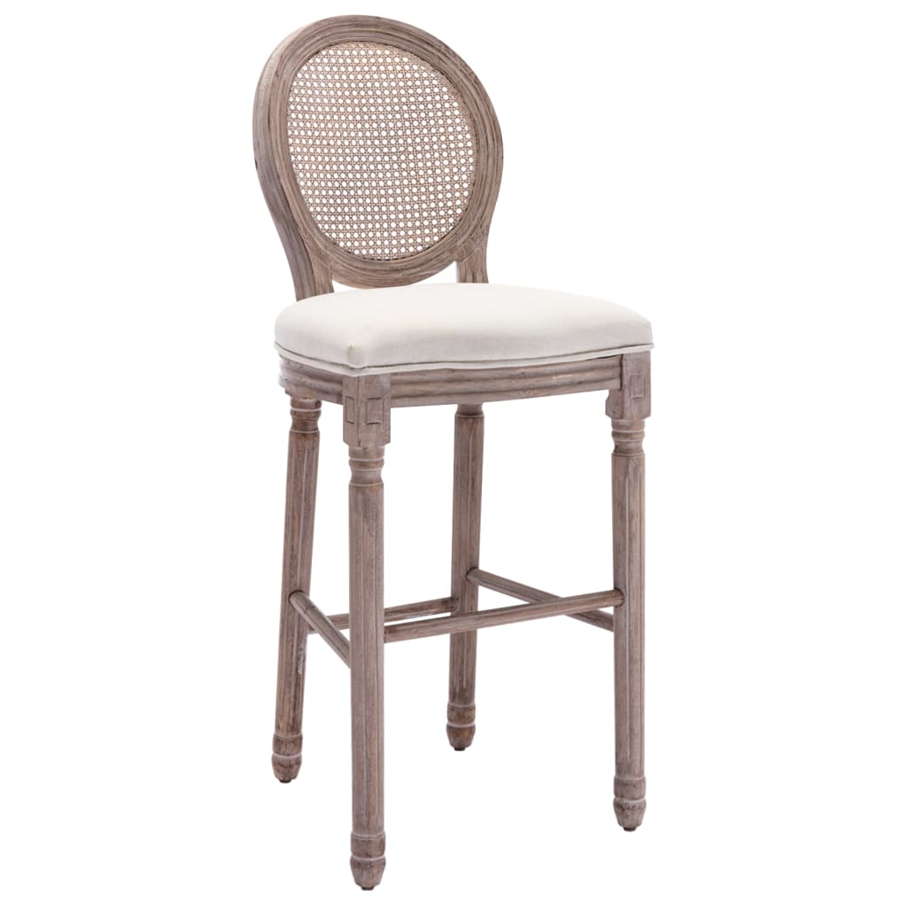 Tabourets de bar blanc lin