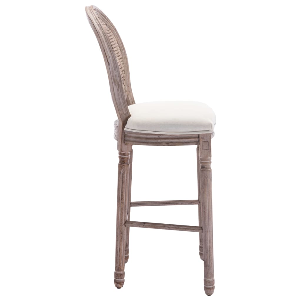 Tabourets de bar blanc lin