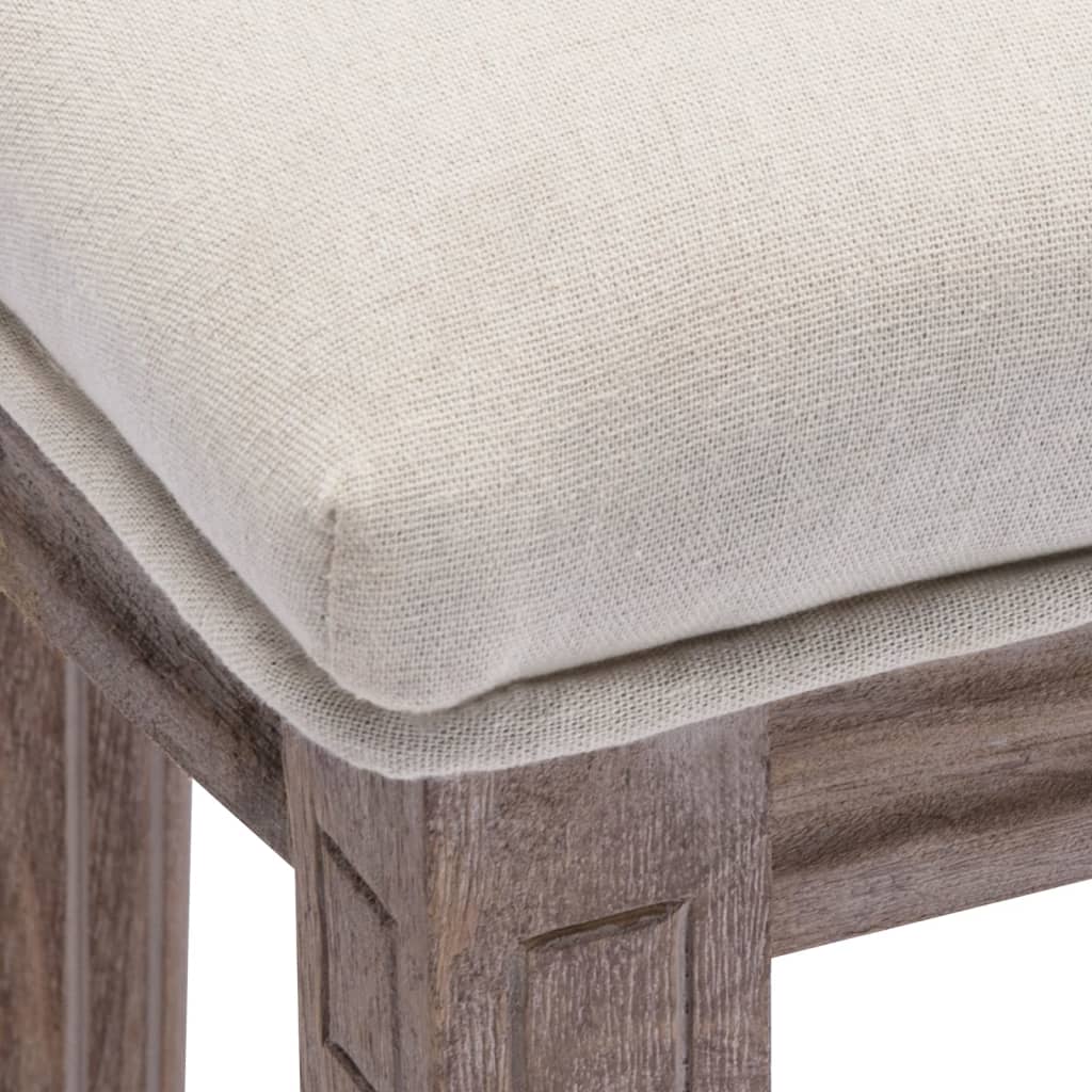 Tabourets de bar blanc lin