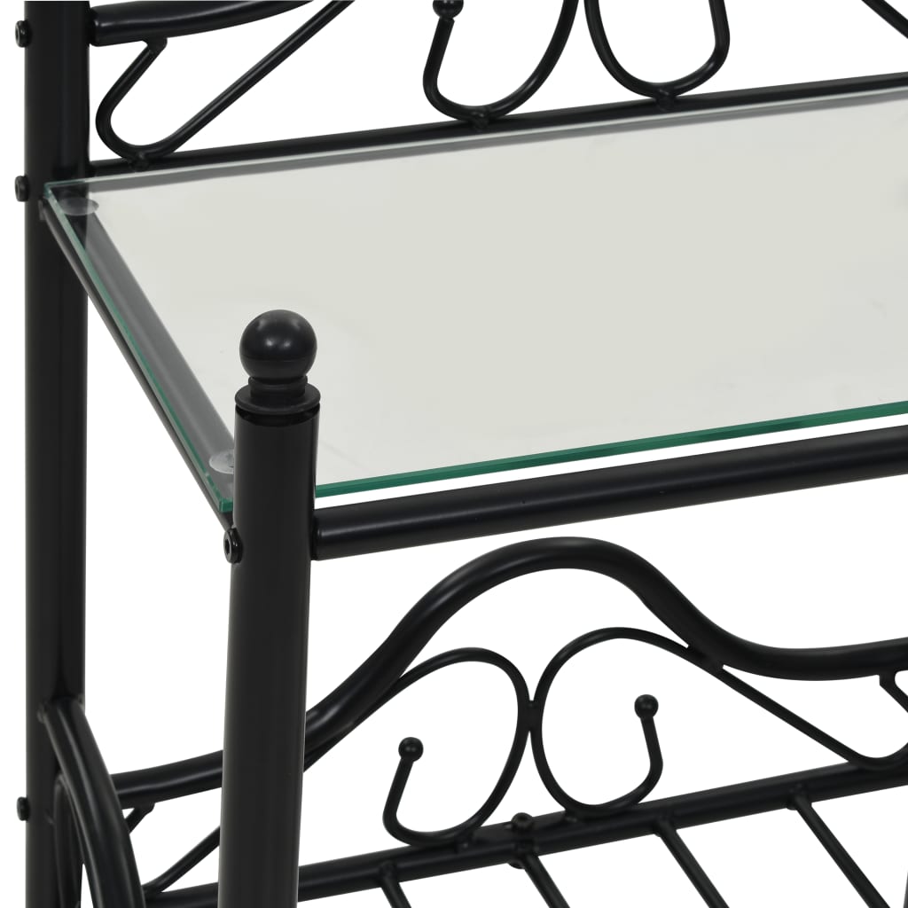 Tables de chevet 2 pcs Noir acier