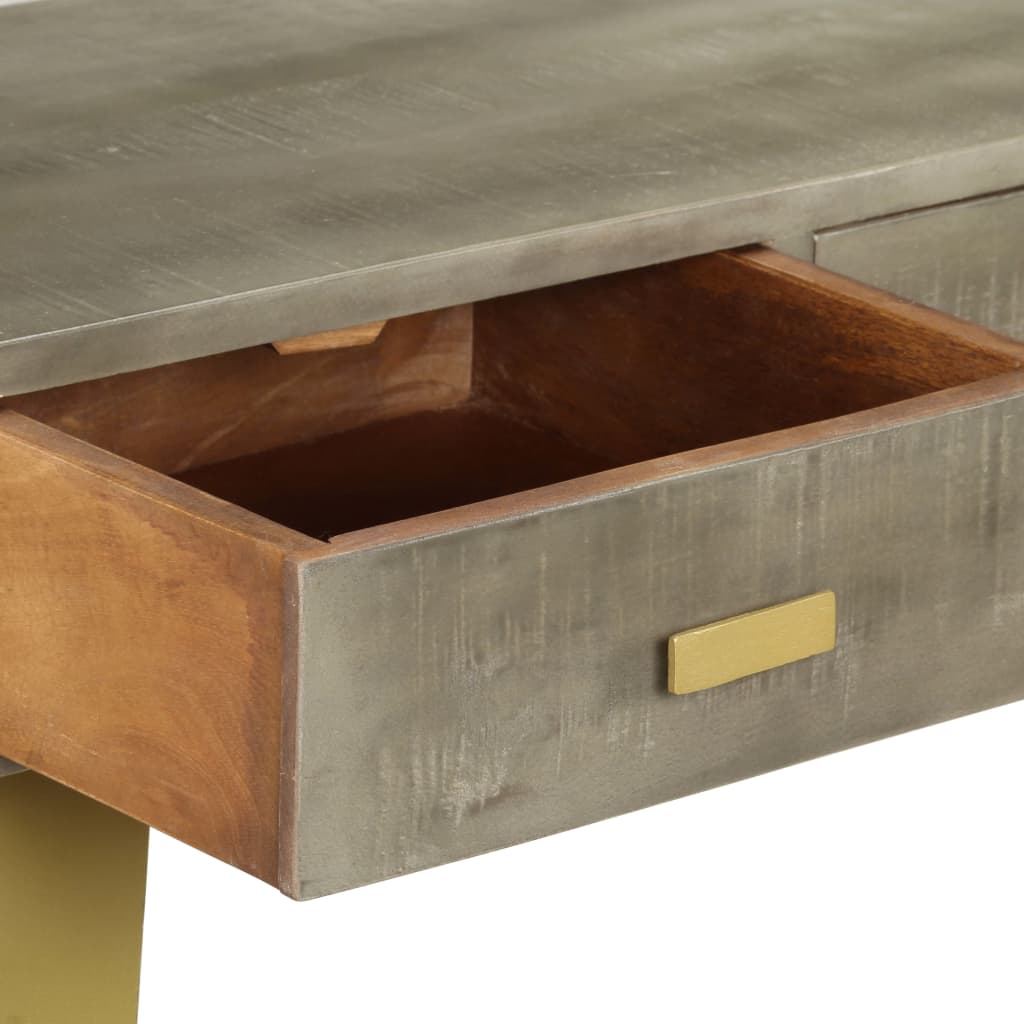 Table console Bois de manguier Gris