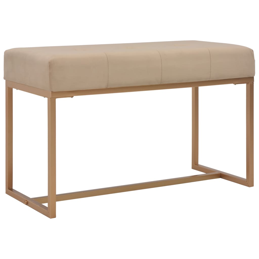 Banc beige velours