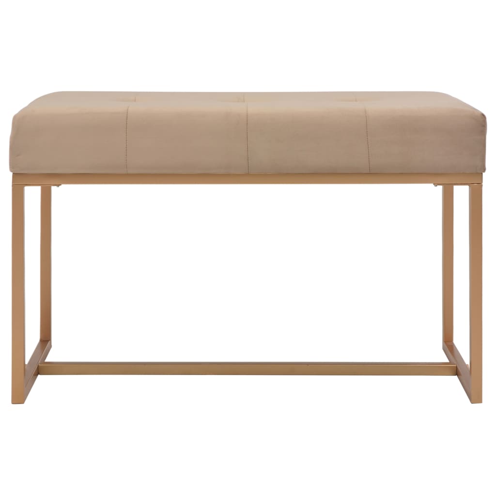Banc beige velours