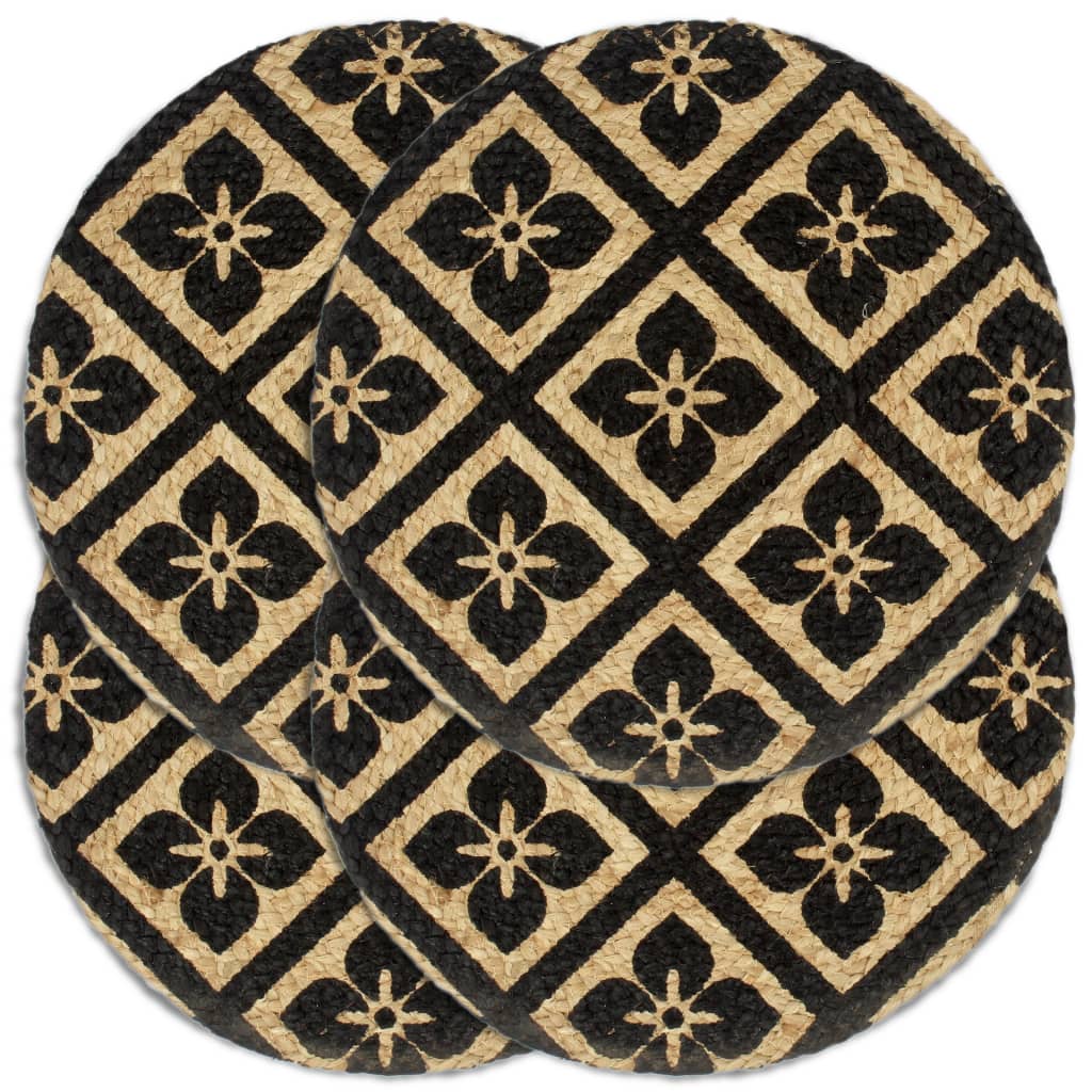 Napperons 4 pcs Noir