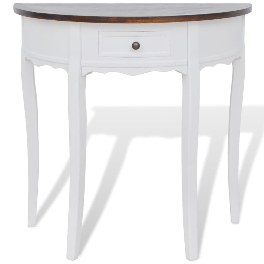 Table console avec tiroir Demi-ronde