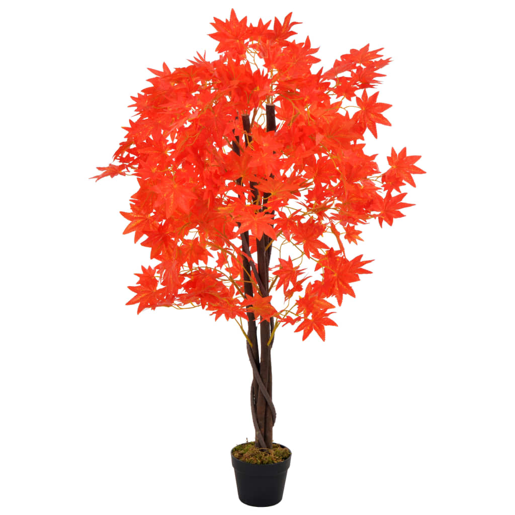 Plante artificielle d'érable avec pot Rouge 120 cm