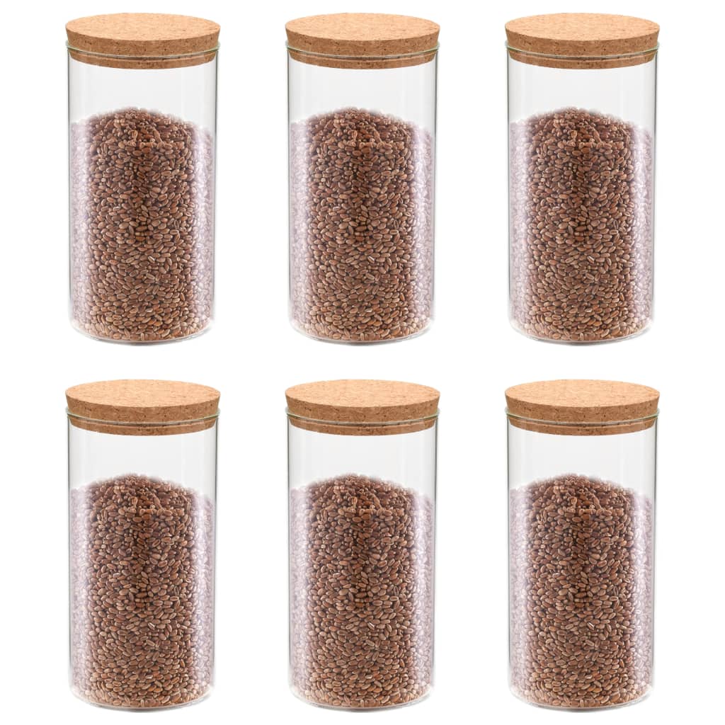 Pots de conservation en verre 6pcs