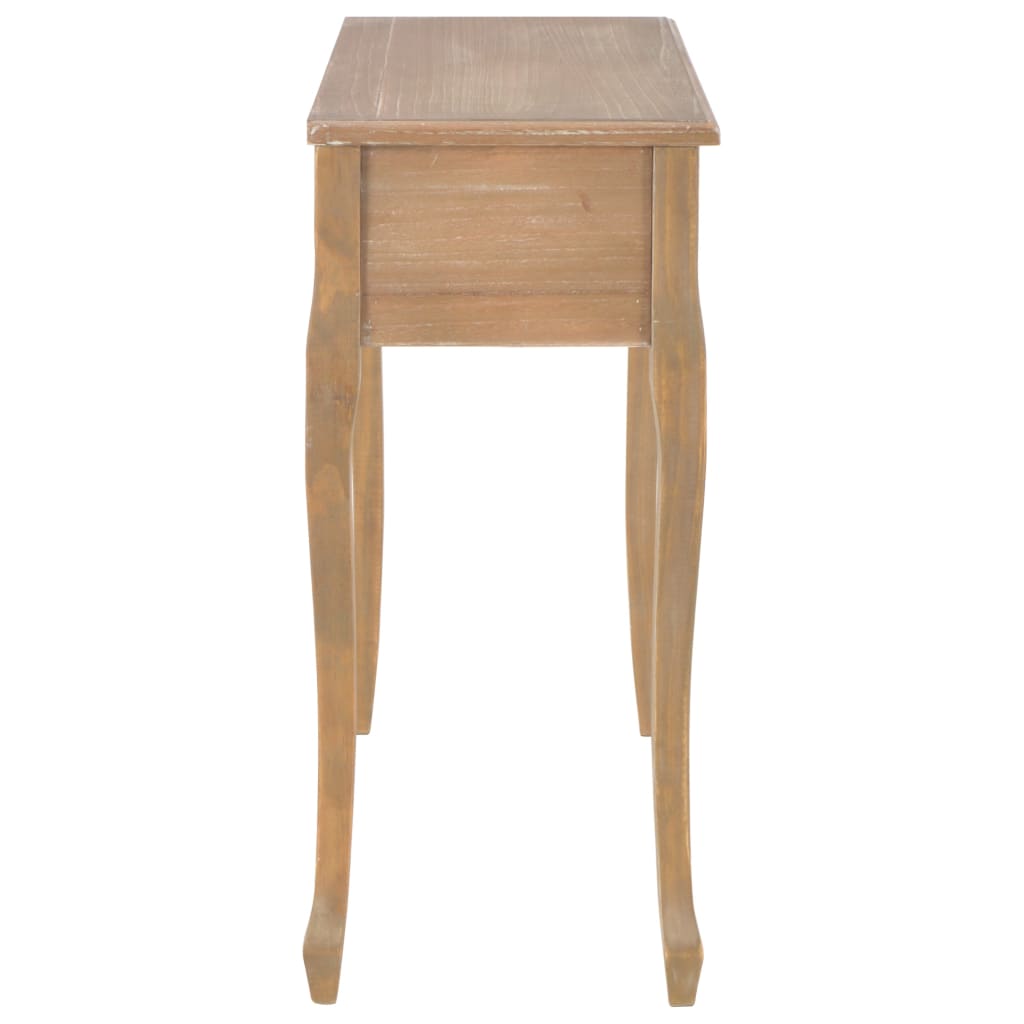 Table de console avec 3 tiroirs Marron