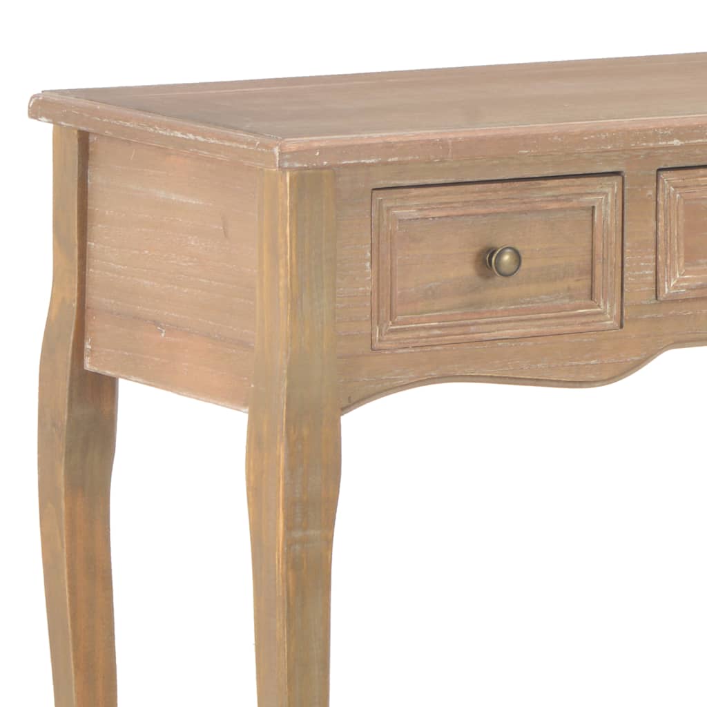 Table de console avec 3 tiroirs Marron