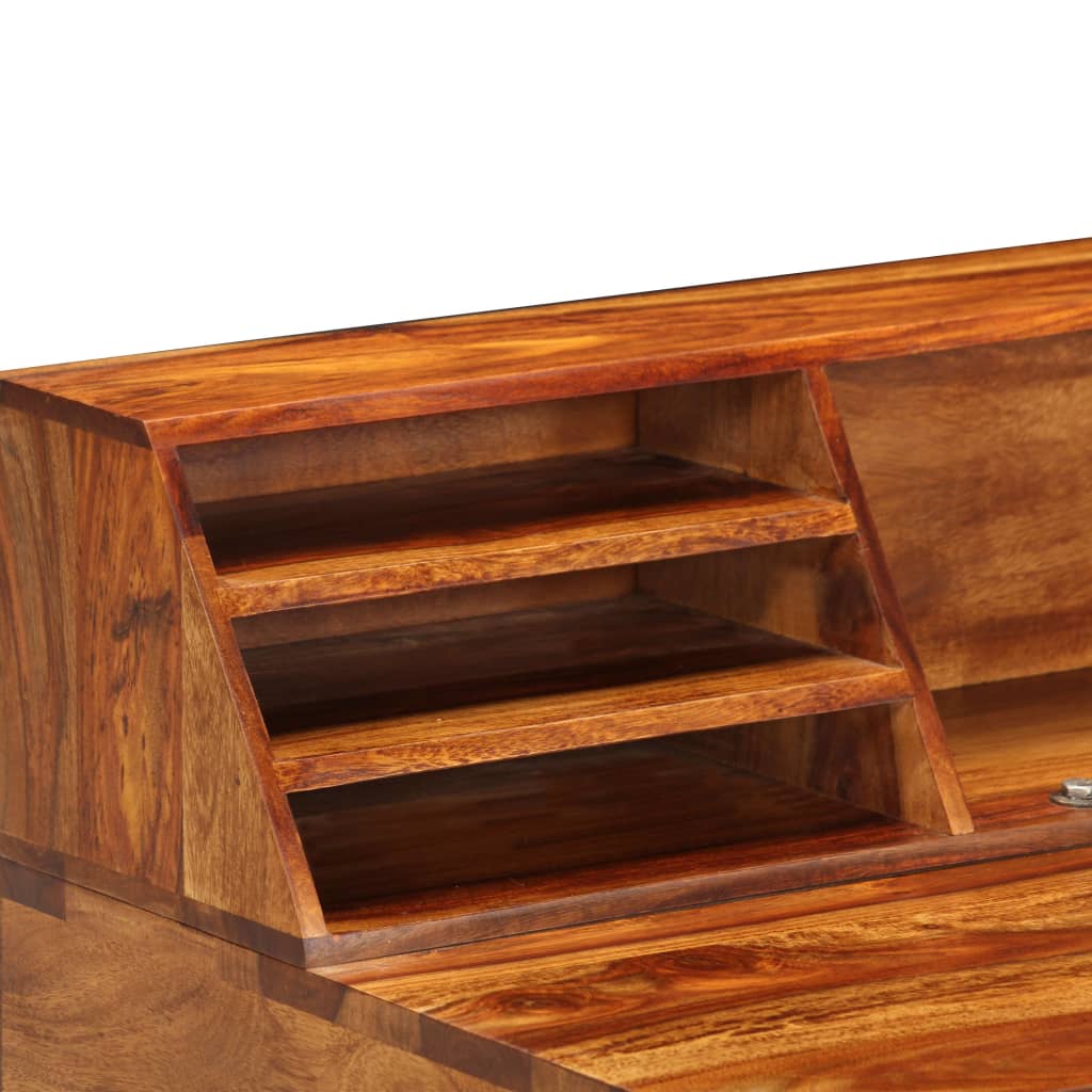 Bureau Bois solide de Sesham et acier