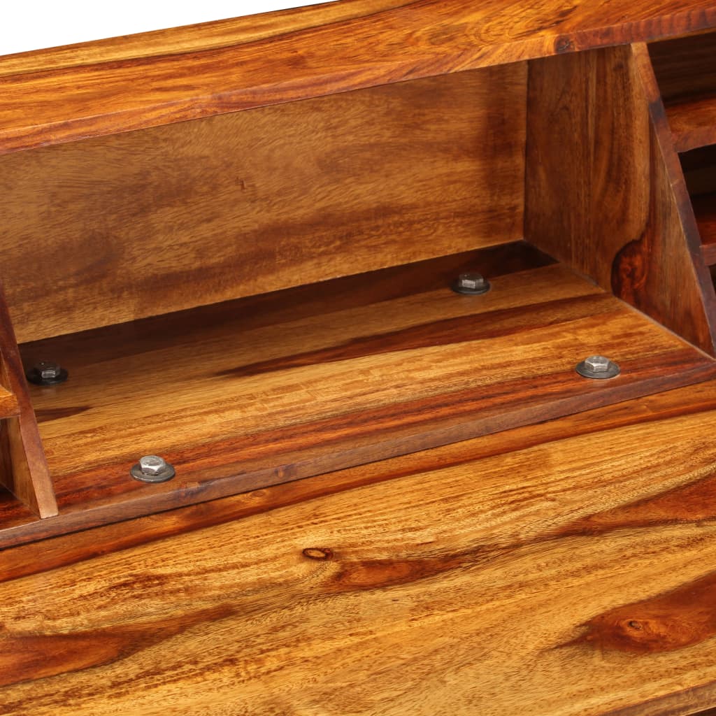 Bureau Bois solide de Sesham et acier