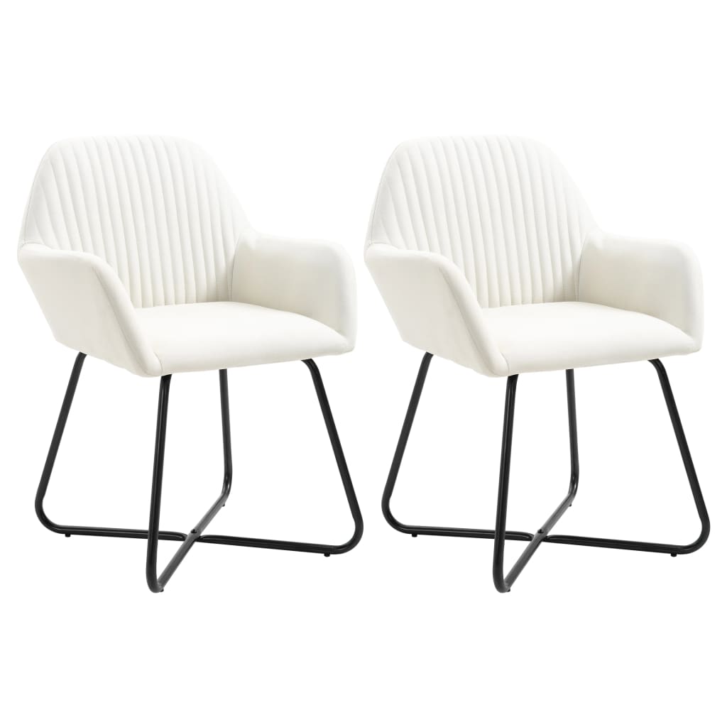 Chaises à manger 2pcs crème
