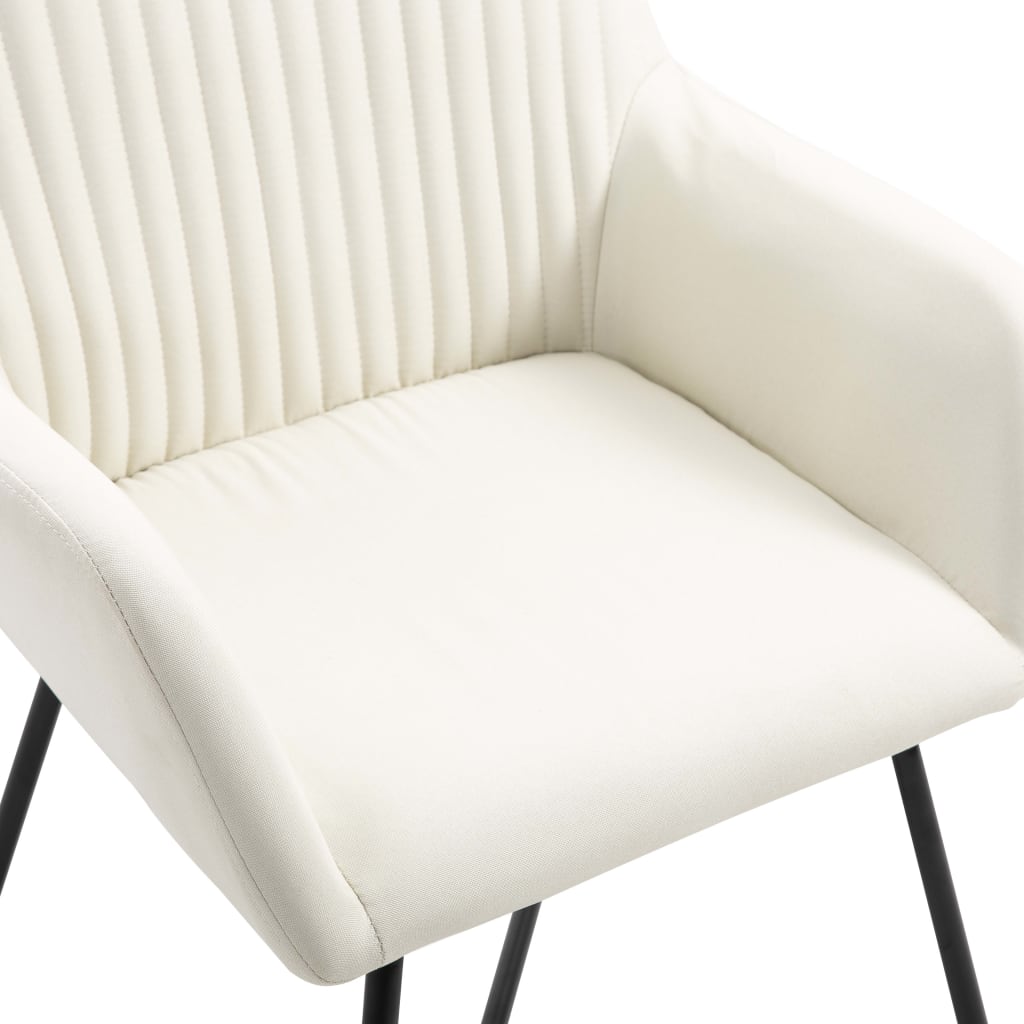 Chaises à manger 2pcs crème