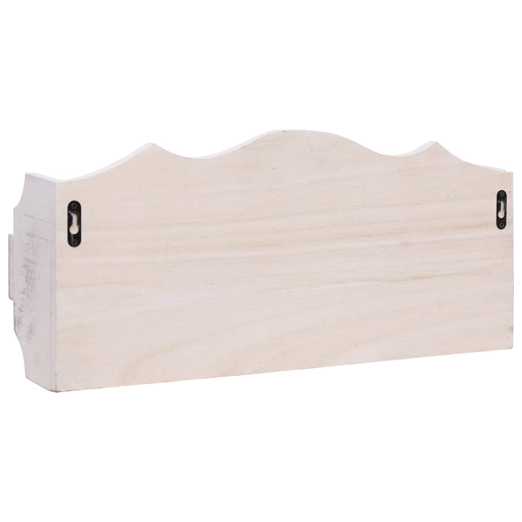 Porte-manteau mural en bois blanc