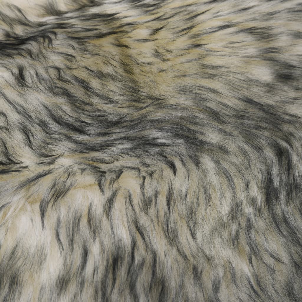 Tapis en peau de mouton Mélange de gris