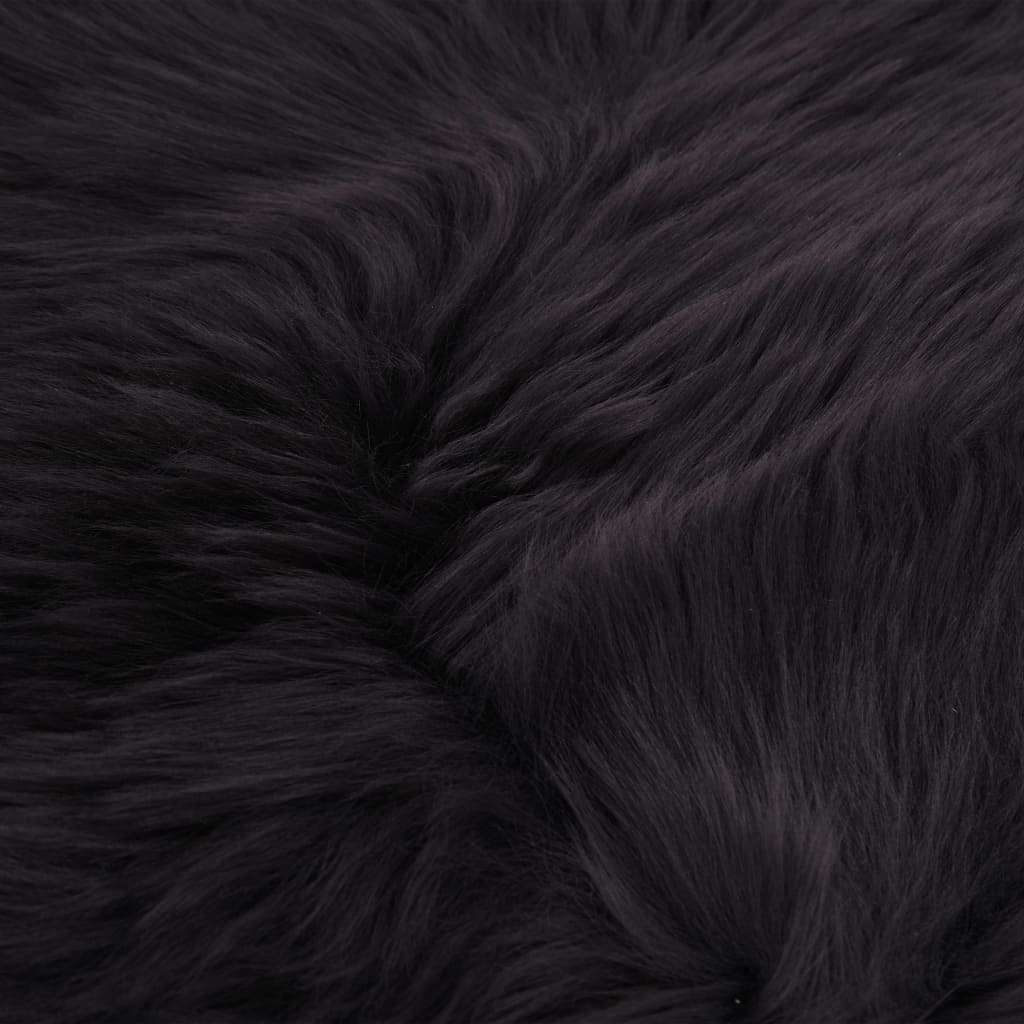 Tapis en peau de mouton Gris foncé