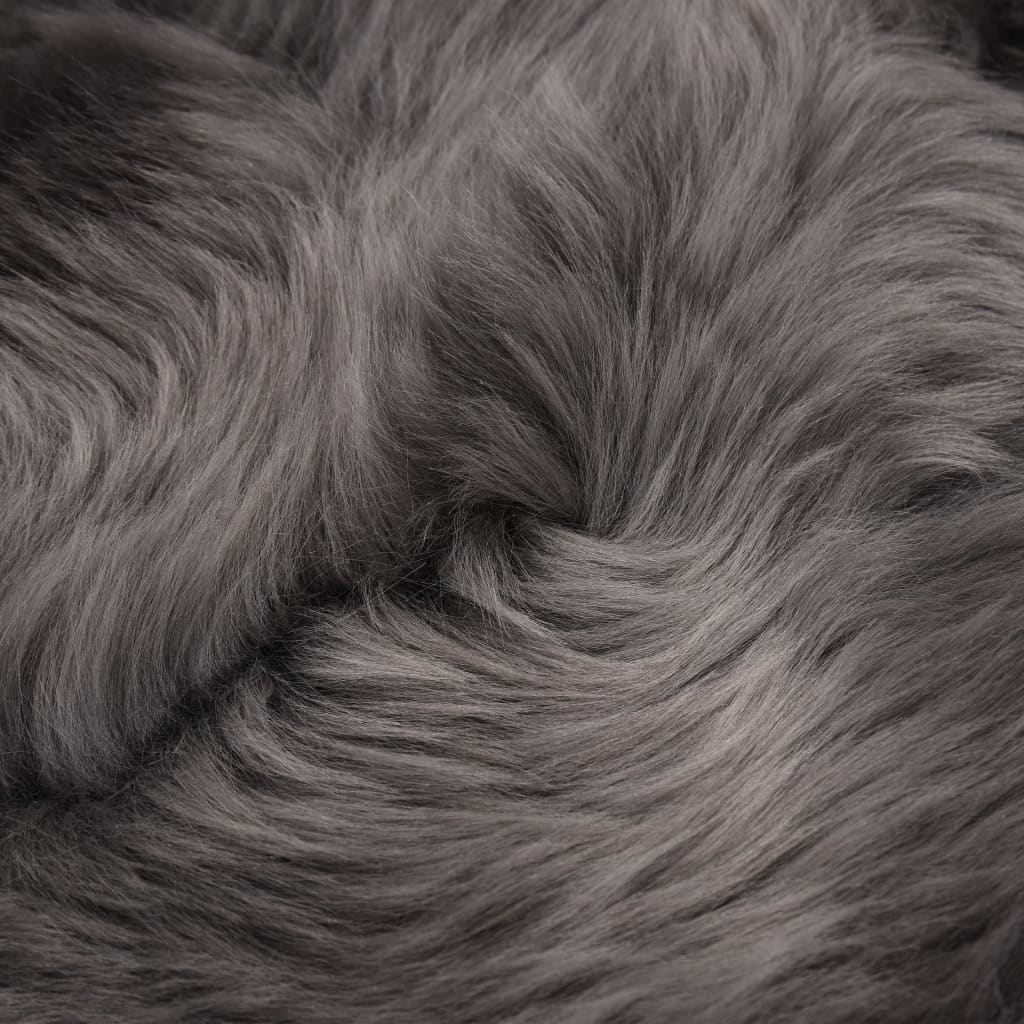 Tapis en peau de mouton Gris clair