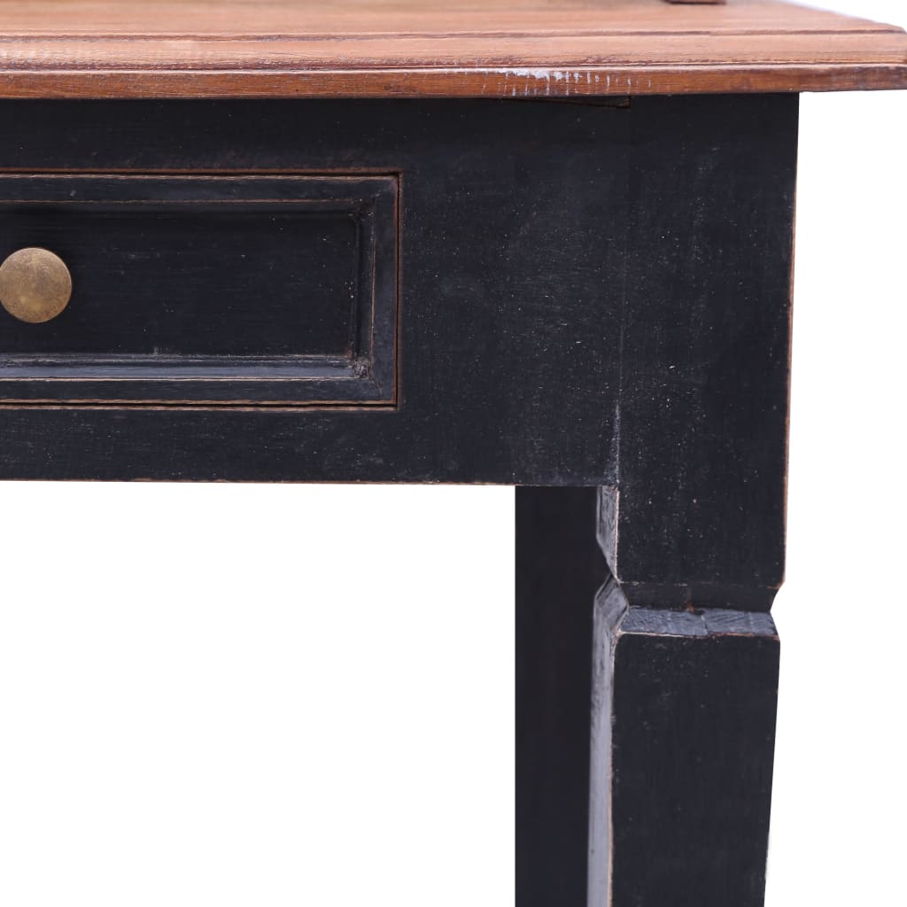 Bureau d'écriture et tiroirs bois massif d'acajou