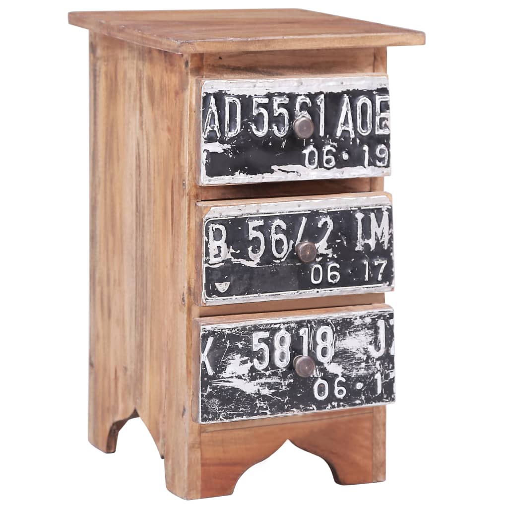 Table de chevet bois d'acajou retro