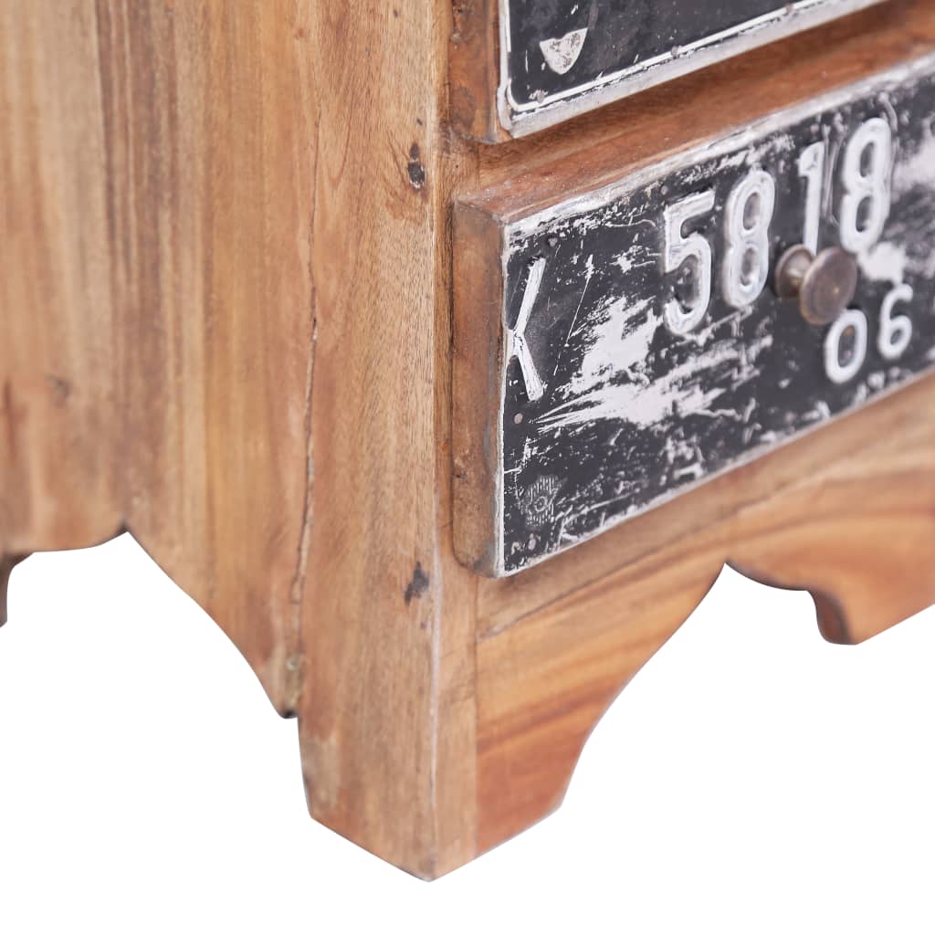 Table de chevet bois d'acajou retro