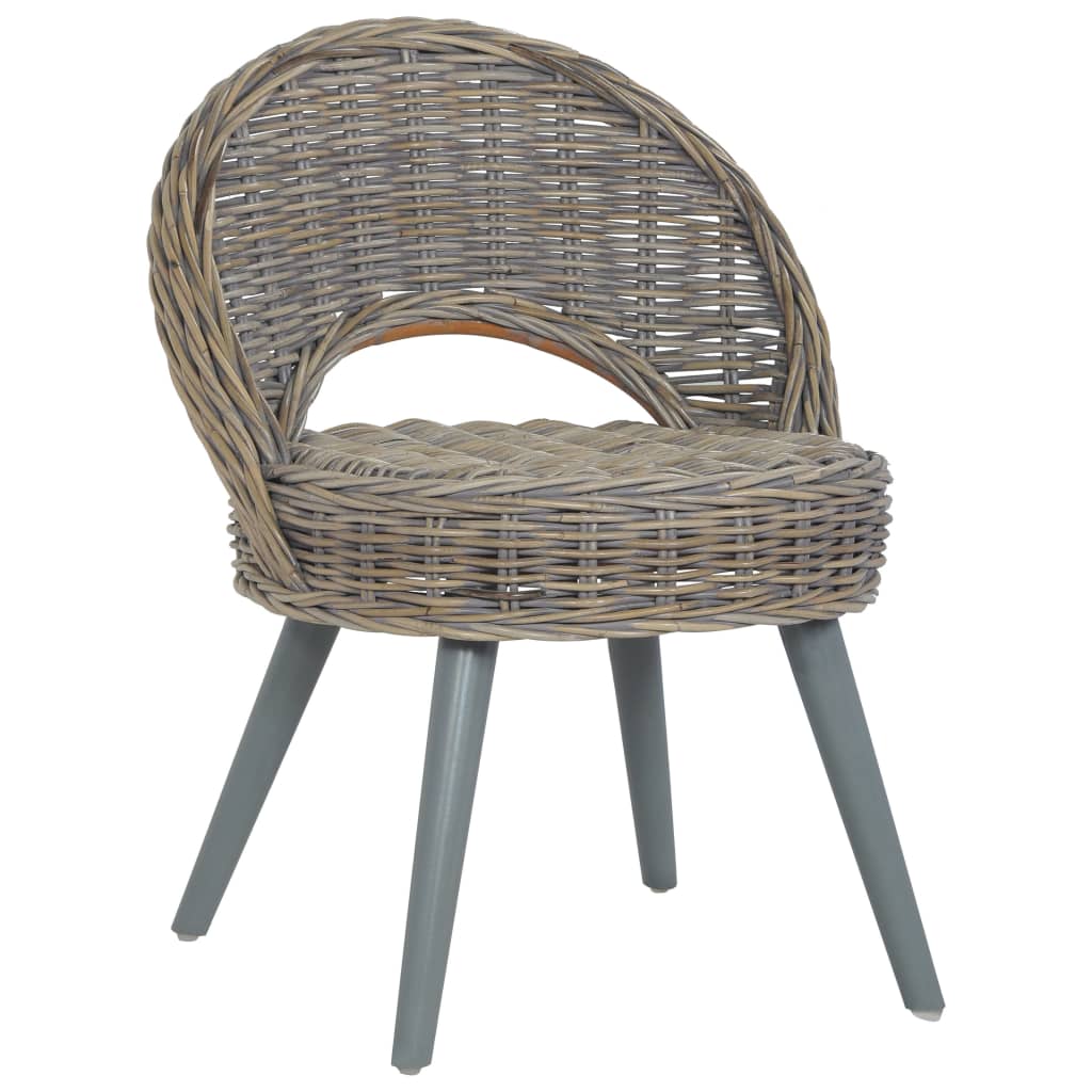 Chaise rotin kubu gris