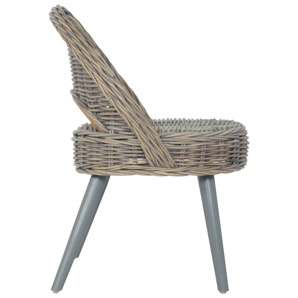 Chaise rotin kubu gris