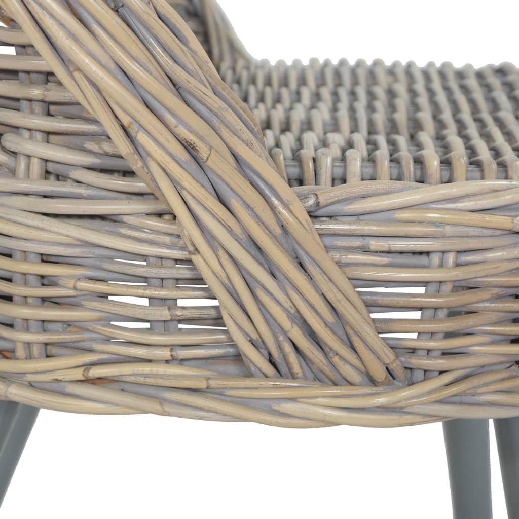 Chaise rotin kubu gris