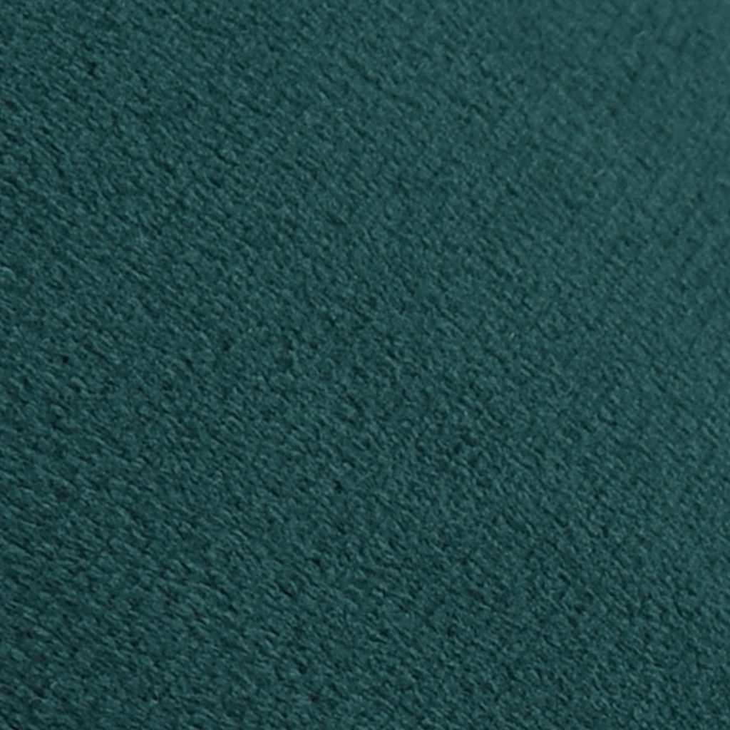 Pouf Tabouret Vert foncé et doré Velours