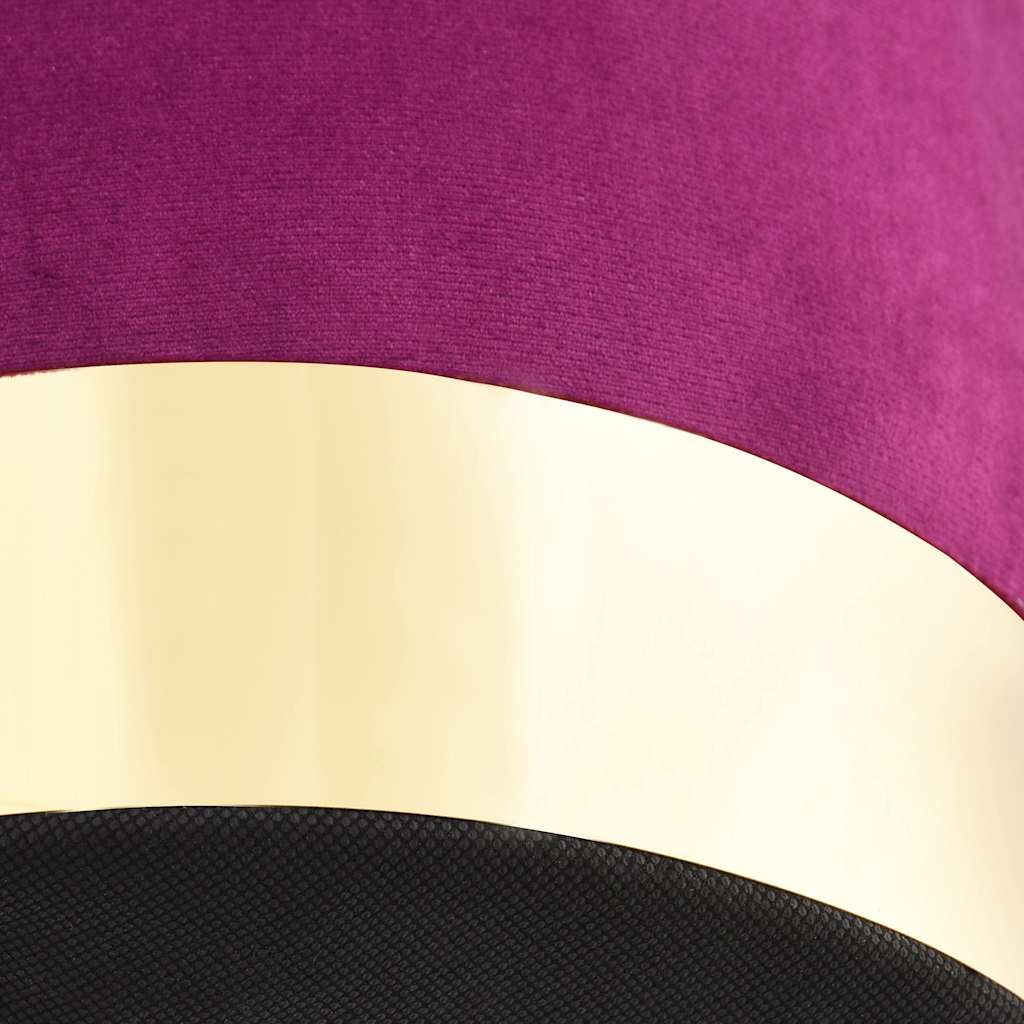 Pouf Tabouret Violet et doré Velours