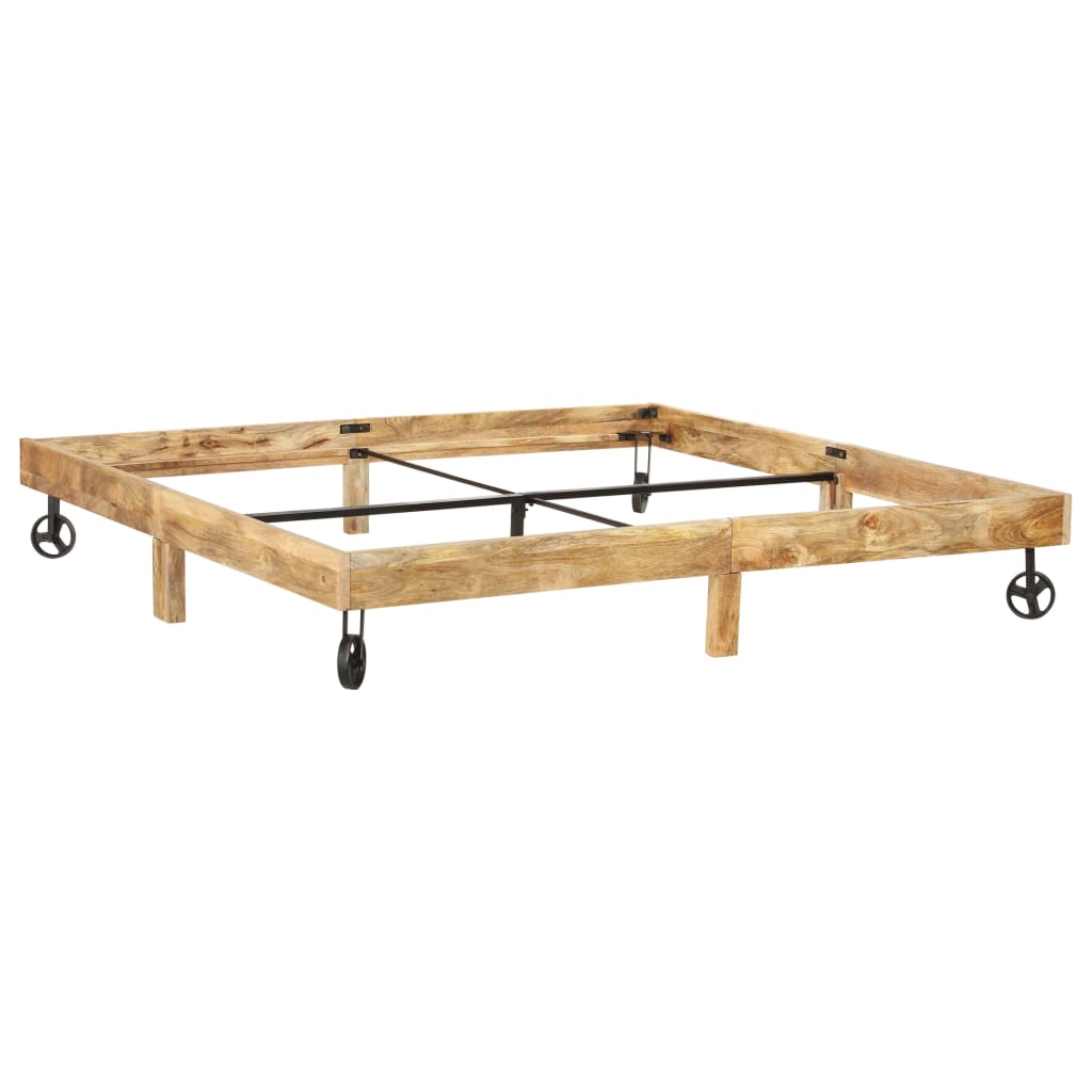 Cadre de lit bois de manguier massif 200x200 cm