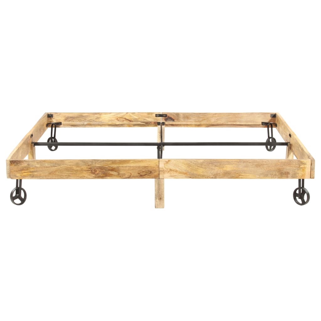 Cadre de lit bois de manguier massif 200x200 cm
