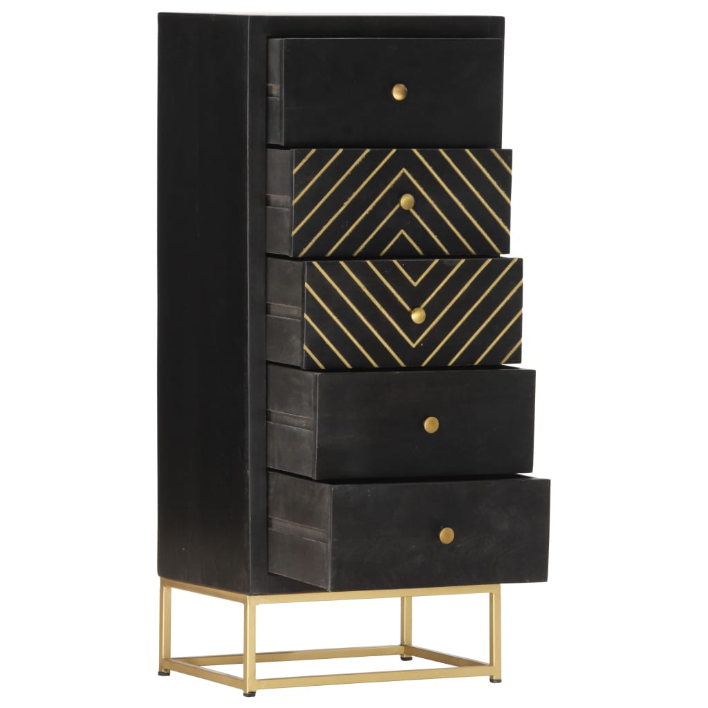 Commode Noir et doré