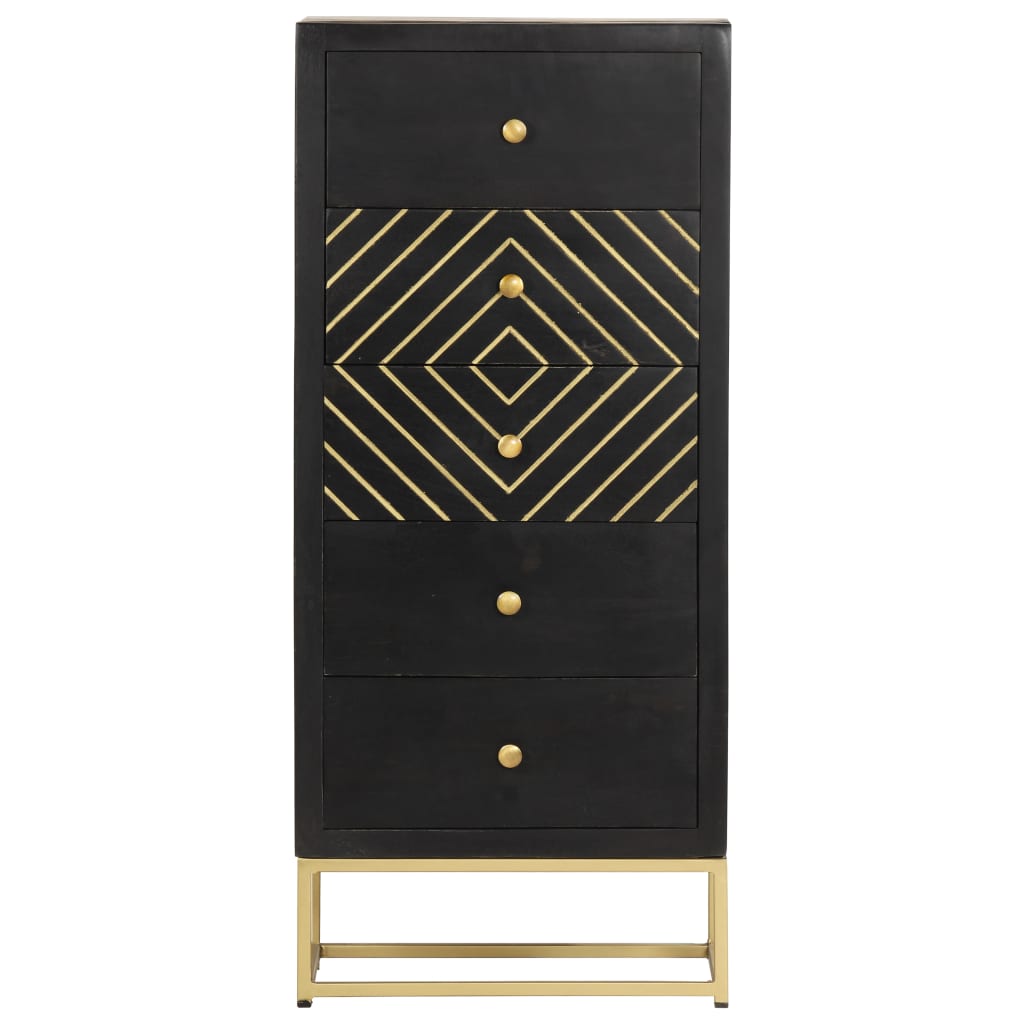 Commode Noir et doré