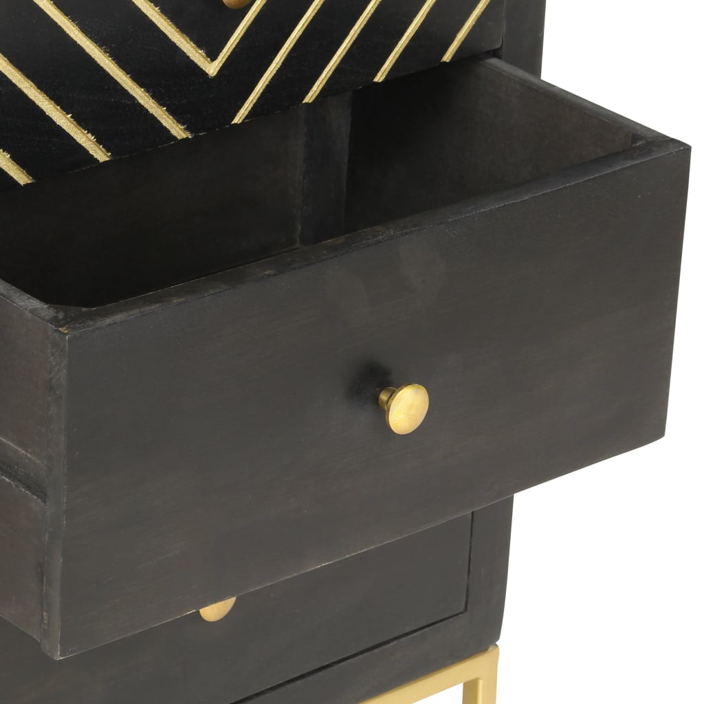 Commode Noir et doré
