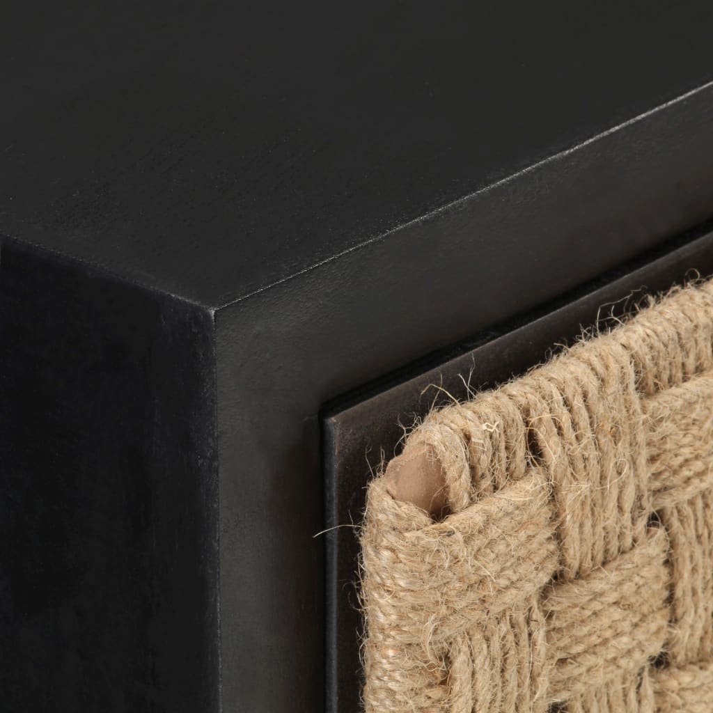 Buffet noir en bois de manguier bet jute
