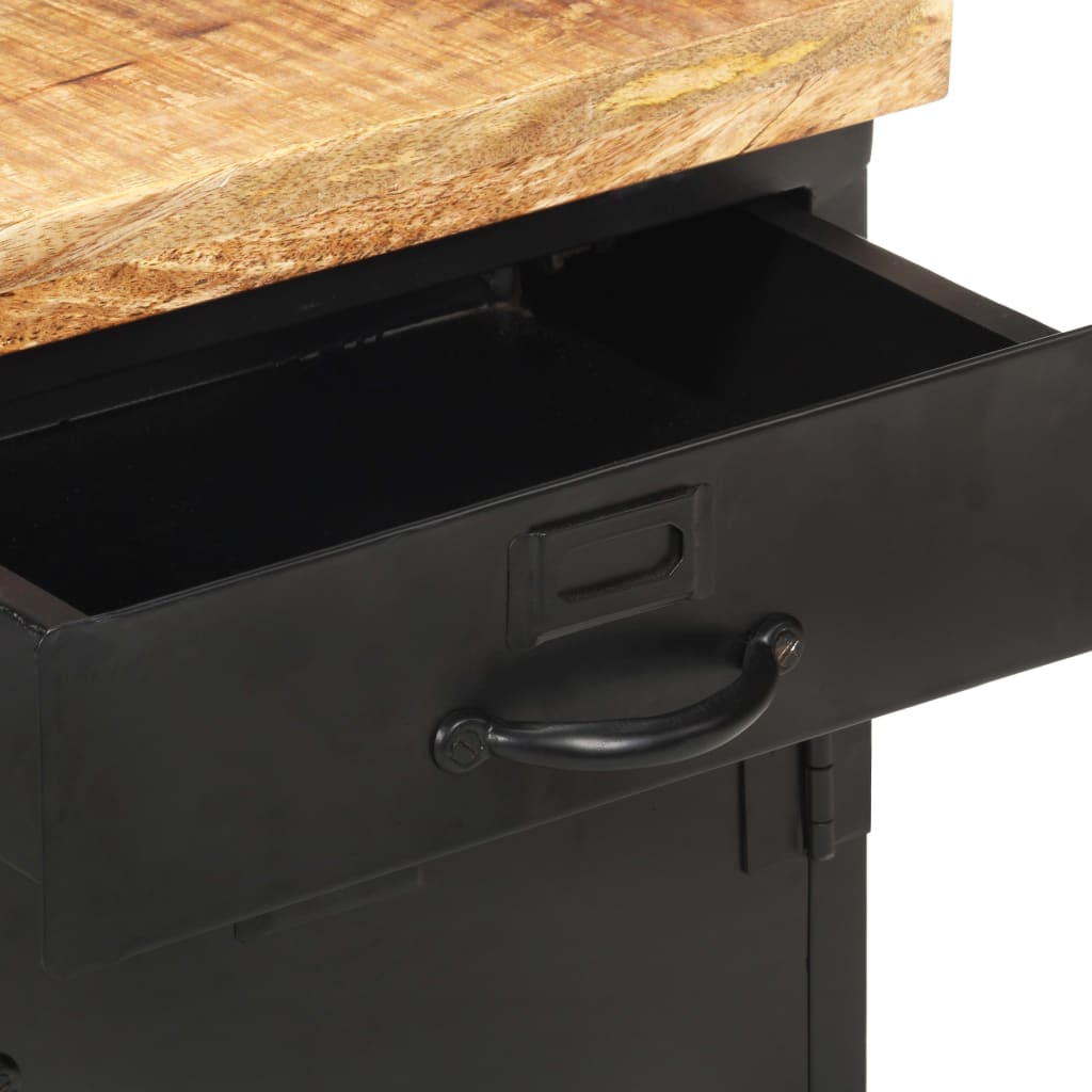Table de chevet Bois de manguier noir