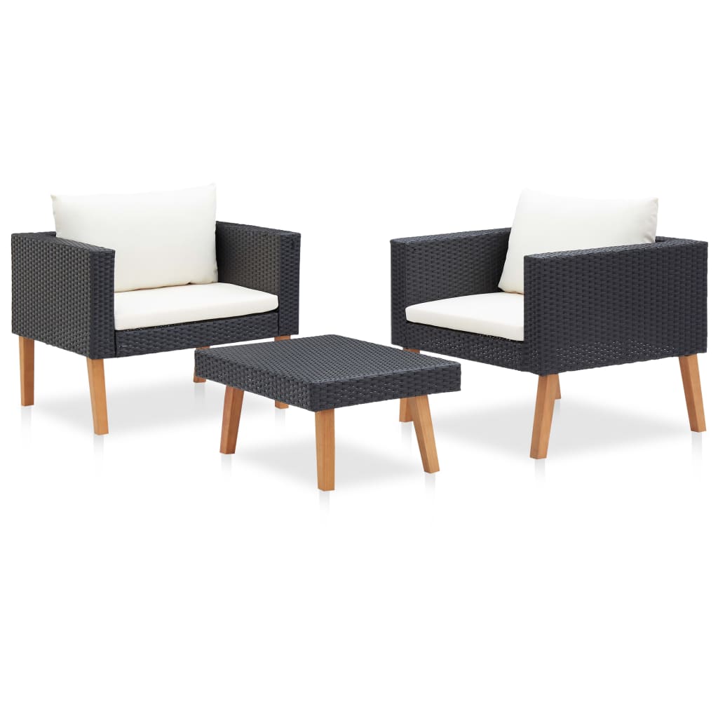 Ensemble 3 pcs tressée Noir