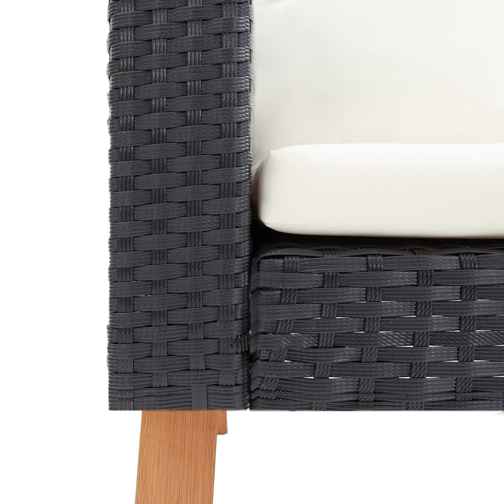 Ensemble 3 pcs tressée Noir