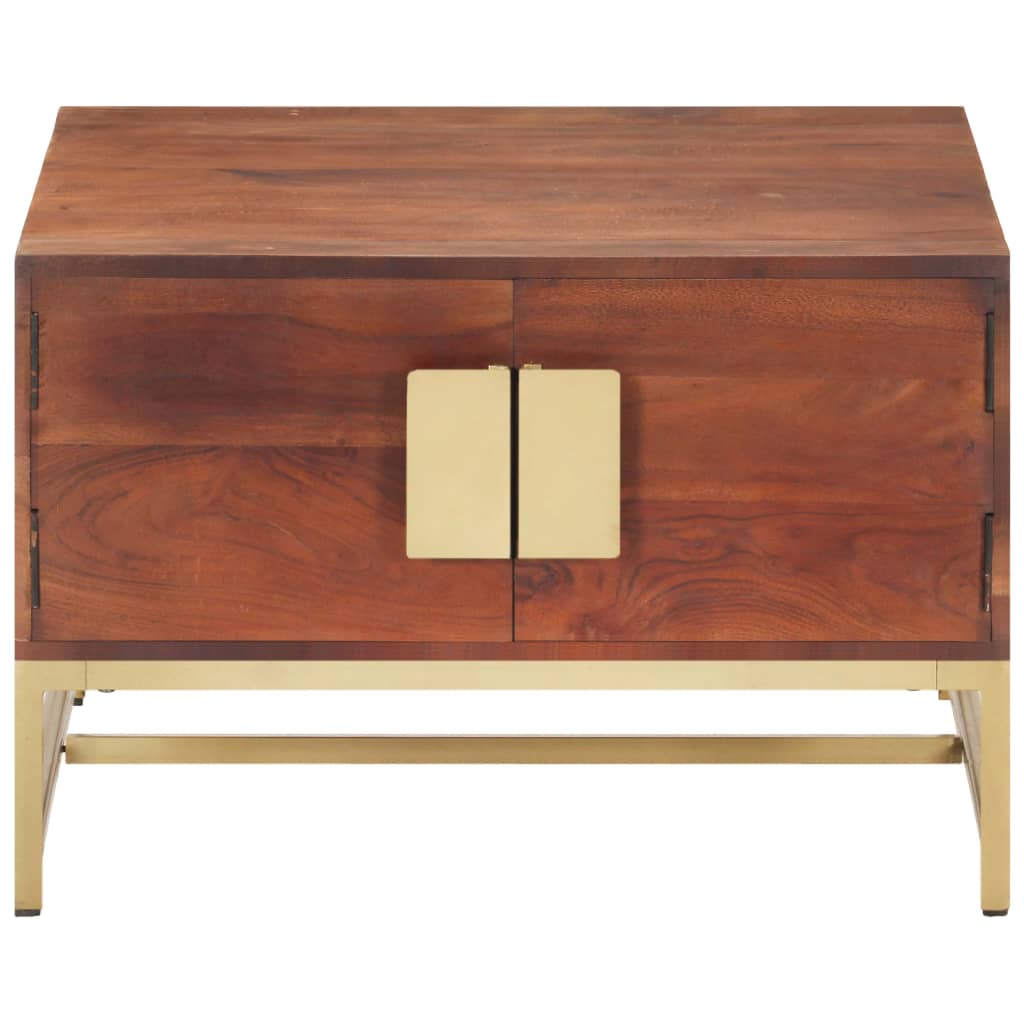 Table basse Marron miel en Bois solide d'acacia