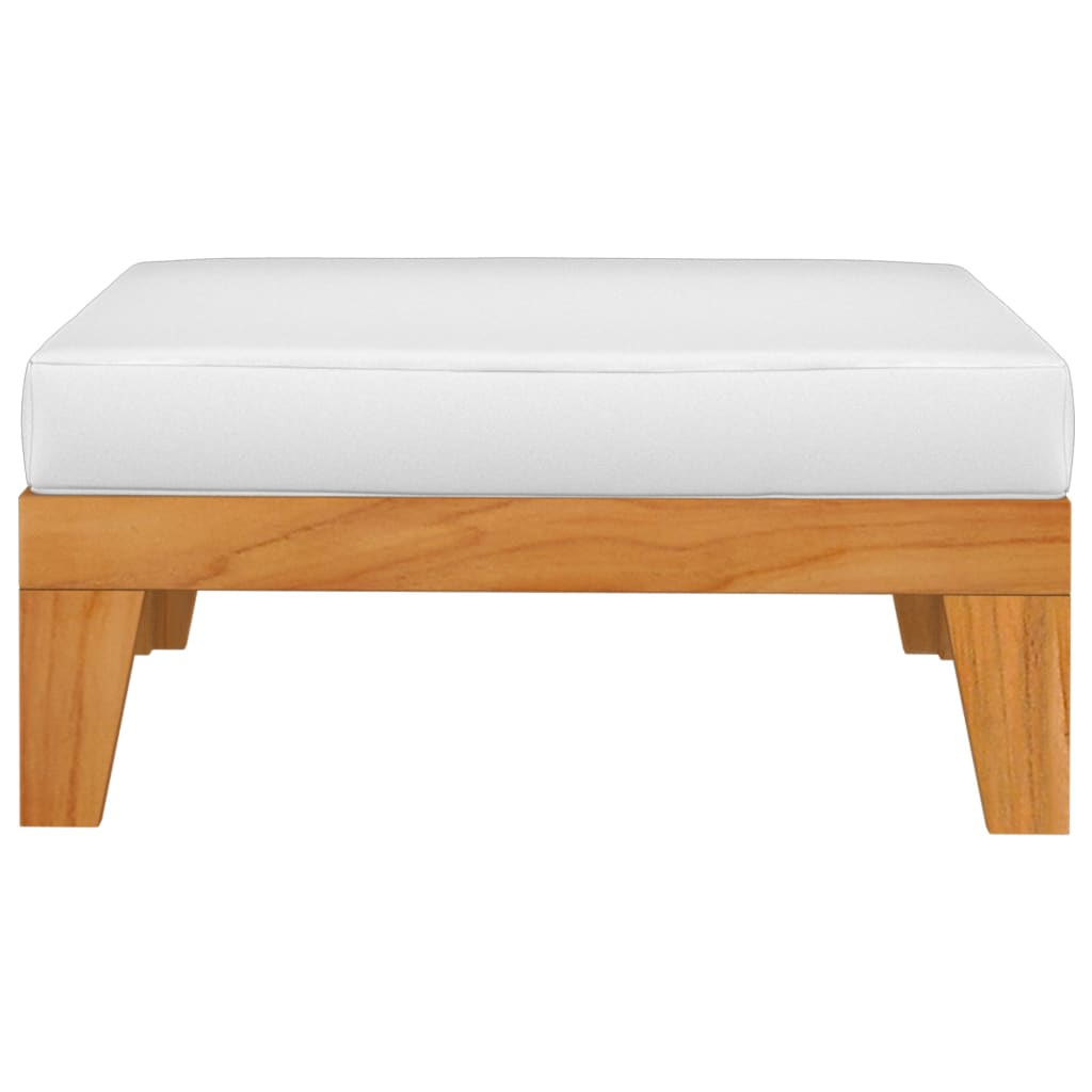 pouf blanc d'acacia