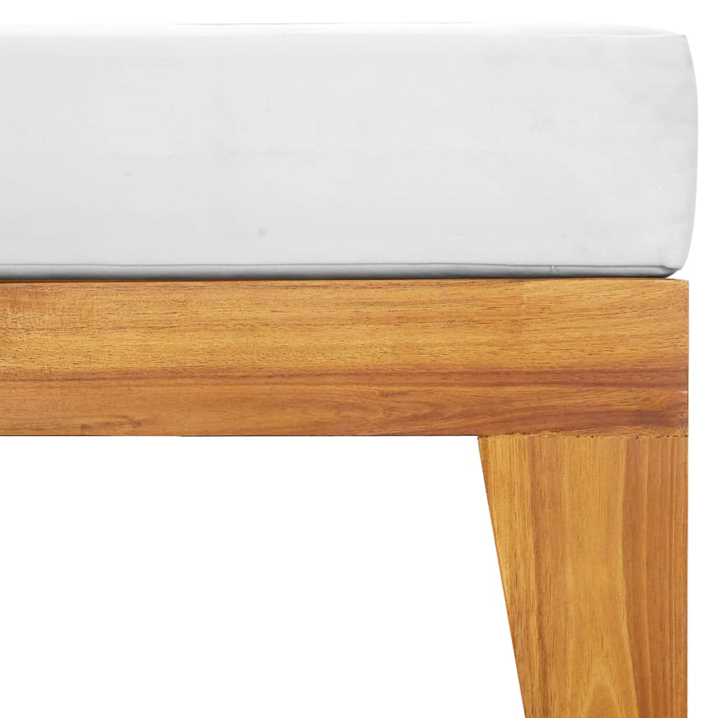 pouf blanc d'acacia