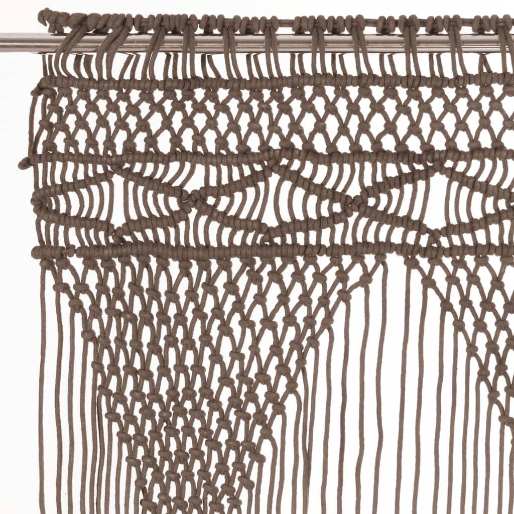 Rideau en macramé Taupe